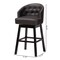 Baxton Studio Brown Faux Leather Tufted Swivel Barstool with Nail heads Trim 120-6597 - alternate 10